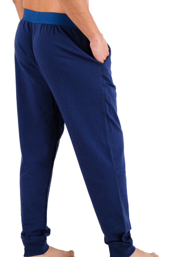 Heather Navy Lounge Pants in Pima Cotton